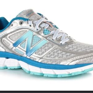New Balance Women's Silver and Teal Athletic Shoes